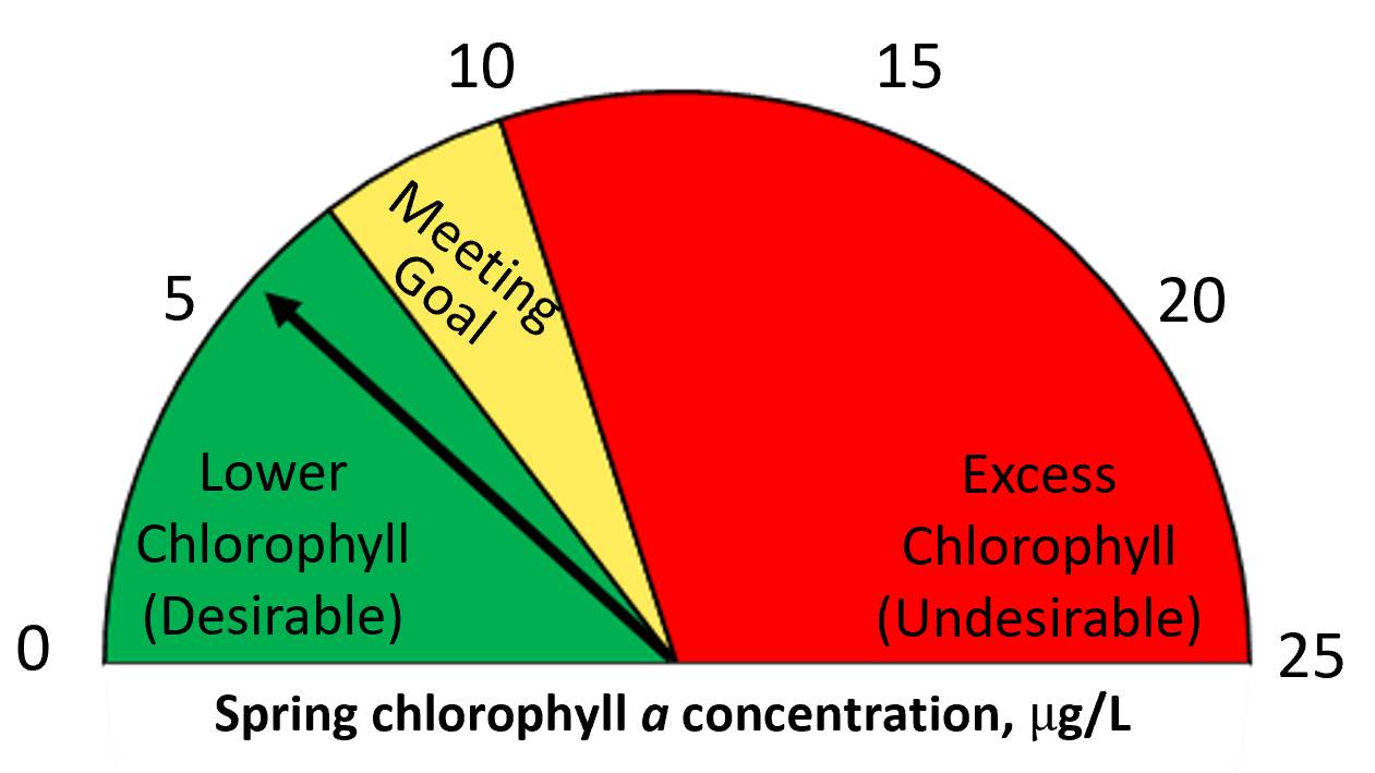 Spring 2025 chl a = 5.9 ug/L.